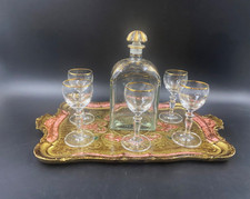 Set Liquore Digestive Alcolici Caraffa Bottiglia bicchieri shot Vetro d'orato