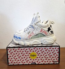 Sneakers "Buffalo x J1mo71" limited edition, pelle, bianco, N.42 (RARE ITEM!)