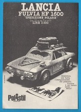 Polistil Lancia Fulvia 1600 HF pubblicità advertising werbung clipping MA1001