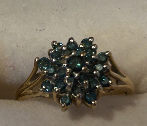 Anello topazio blu oro k - in,
