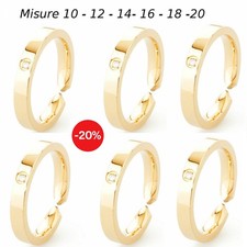 Anello donna acciaio color oro zircone Sagapo SFN38 fedina S'agapo Misure varie