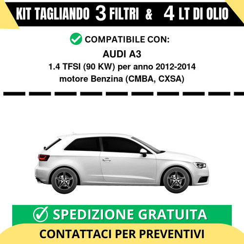 Tagliando per audi - a3, 1.4