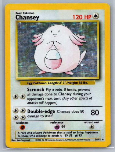 Chansey 1999 base set - base,
