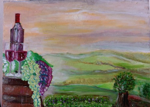 Dipinto colori olio - colori, su