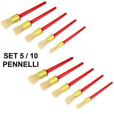 SET PENNELLI TONDI 5-10 PZ LEGGERI PITTURA DIPINGERE VERNICE METALLO LEGNO MURO