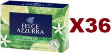 36 PZ SAPONETTA FELCE AZZURRA SAPONE SOLIDO PROFUMATO FRESCO 100GR BERGAMOTTO