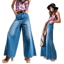 Jeans donna a gamba larga