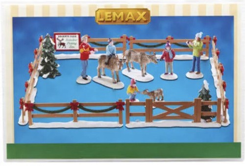 Lemax renne petting zoo set - petting,