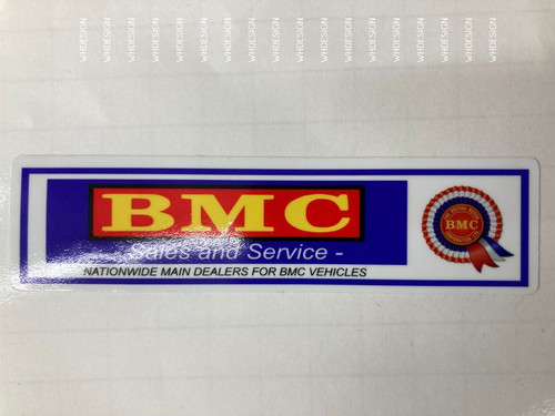 Adesivo bmc stile vintage - adesivo, auto