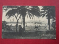 SARDEGNA : CAGLIARI (CA) GIARDINI E DARSENA  VIAGGIATA  ANNO 1918   MOLTO BELLA