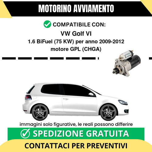 Motorino avviamento golf vi - motorino,