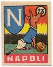 FIGURINA calcio NAPOLI mascotte scudetto 1949 Originale Nannina vintage d'epoca