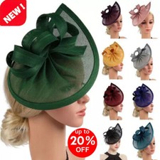 Cappello donna Fascinator grande fascia clip matrimoni donna giorno gare Royal Ascot