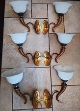 6 Applique Anni 80 In Ottone 