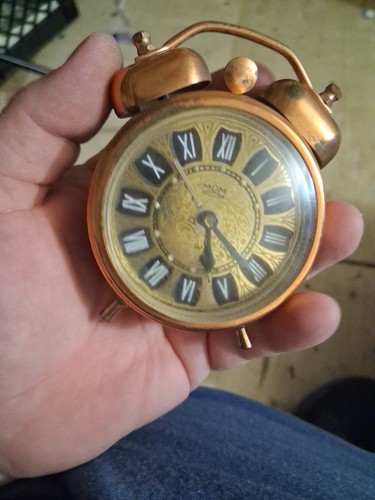 Vintage small copper alarm - vintage,