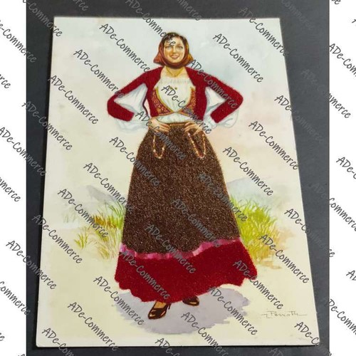 Cartolina vestito con - cartolina, tessuto
