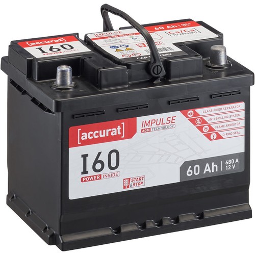 Batteria auto agm 60ah 12v - auto,