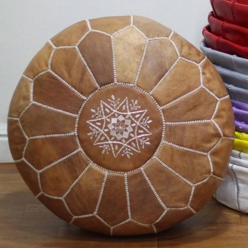 Pouf tendenza pelle boho - pouf, in
