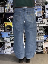 Jeans LACOSTE W36 IT46 Uomo Baggy Loose Fit Vintage Y2k Ricamato Crocodile Rare