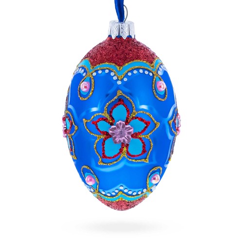 Ornamento uovo vetro con - ornamento,