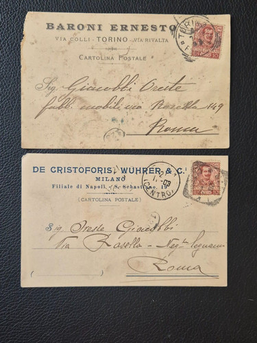 Due cartoline postali - due,
