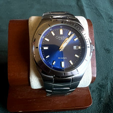 Caravelle By Bulova vintage uomo 42 mm subacqueo quadrante blu 43823 quartz data