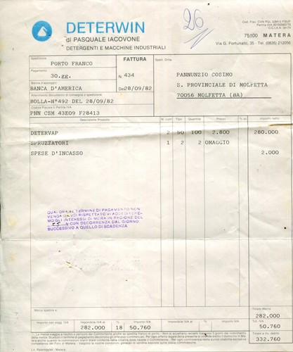 Fattura commerciale - fattura,