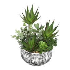 Piante grasse finte in vaso di