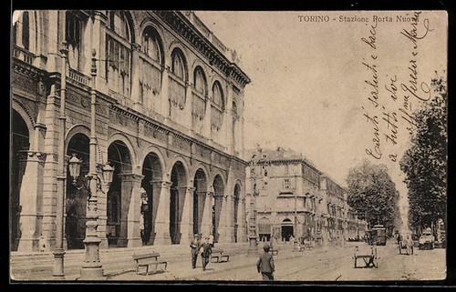 Cartolina torino stazione - torino,,