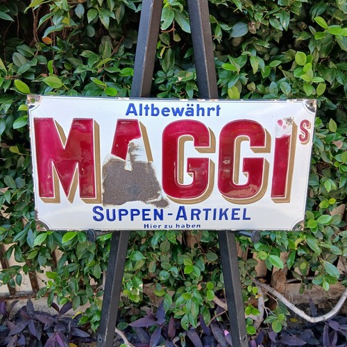 Insegna tabella smaltata maggi - tabella,