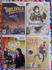 WII LOTTO 4 GIOCHI TRHILVILLE+PUZZLE QUEST+LET'S SING+YOUR SHAPE