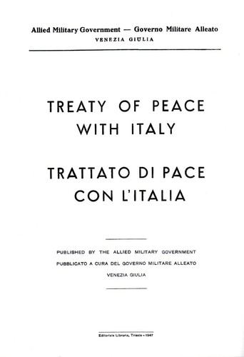 Trattato pace con - con, l'italia