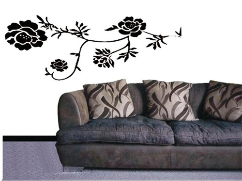 Grande vinile vite fiori - vinile,