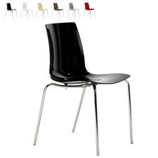 Sedia Lollipop Grand Soleil in Polipropilene e Gambe in Acciaio Antigraffio