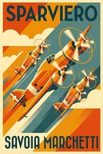 Poster vintage SM-79 SPARVIERO