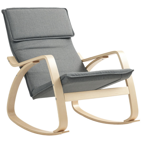 Sedia dondolo grigio lino - sedia,