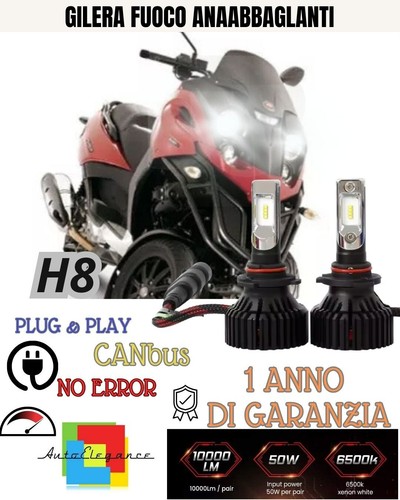 Kit led 6000k bianco 9800 - h8,