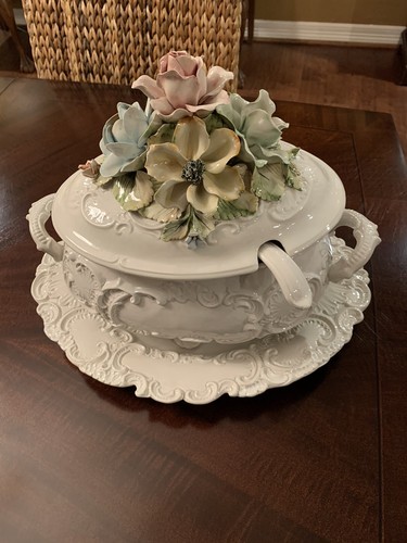 Zuppiera vintage capodimonte - capodimonte, 4