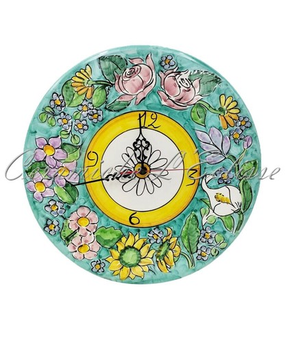 Orologio disco floreale in - disco,