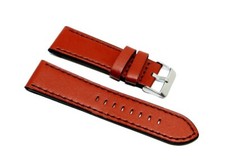 Cinturino orologio in cuoio chiaro tranciato vera pelle 28mm tipo panerai