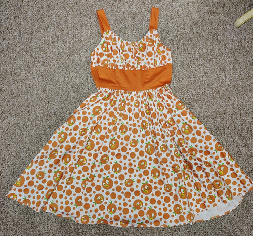 Vestito uccellino arancione
