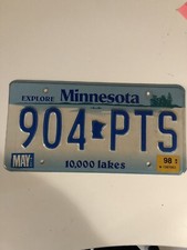 TARGA AUTO AMERICANA ORIGINALE. STATO: MINNESOTA