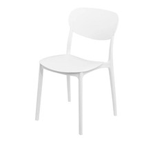 Sedia in polipropilene bianca bianco