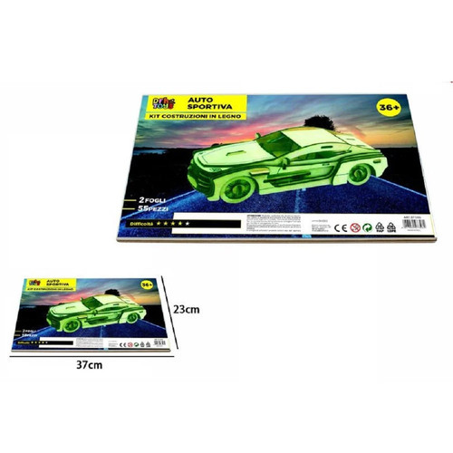 Puzzle legno auto - legno, sportiva