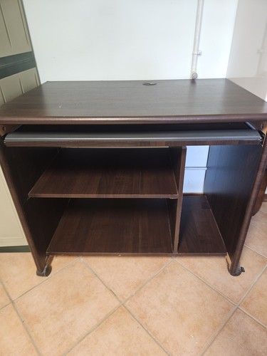 Scrivania legno marrone - scrivania, pc