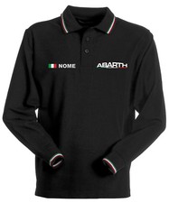 POLO FIAT ABARTH ASSETTO CORSE TRICOLORE ITALIA  MANICHE LUNGHE UOMO MAGLIA 