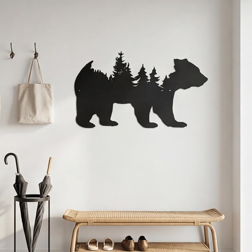 Sagoma foresta orso metallo - foresta,