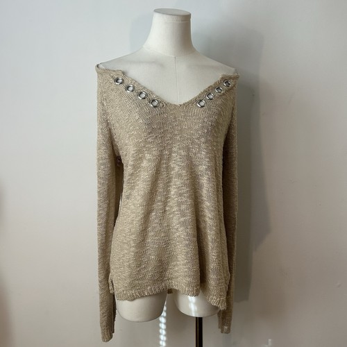 Top maglia con occhielli - in,