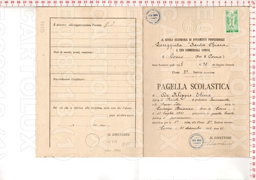 E8913 como 1936 pagella - pagella, de