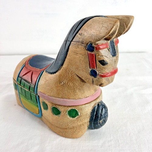 Wooden horse figurine ornament - figurine,